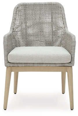 Ashley Seton Creek Gray Outdoor Dining Arm Chair (Set of 2)