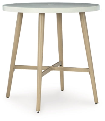 Ashley Seton Creek Beige Outdoor Bar Table