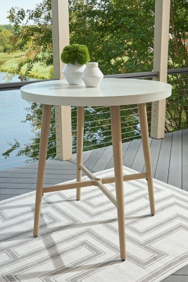 Ashley Seton Creek Beige Outdoor Bar Table