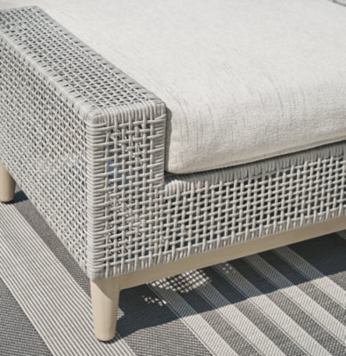 Ashley Seton Creek Gray Outdoor Ottoman with Cushion