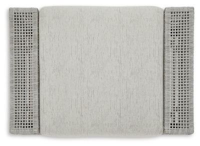 Ashley Seton Creek Gray Outdoor Ottoman with Cushion