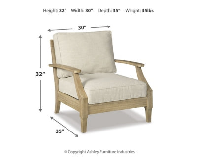 Ashley Clare View Beige Lounge Chair with Cushion