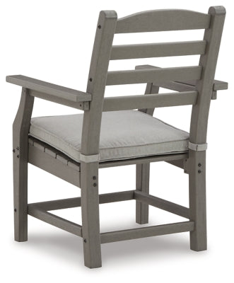 Ashley Visola Gray Arm Chair with Cushion (Set of 2)