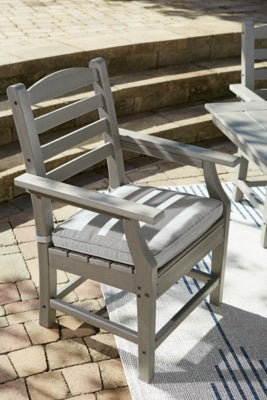 Ashley Visola Gray Arm Chair with Cushion (Set of 2)