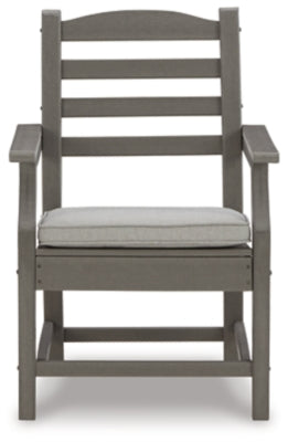 Ashley Visola Gray Arm Chair with Cushion (Set of 2)