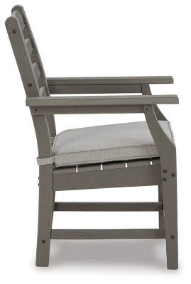 Ashley Visola Gray Arm Chair with Cushion (Set of 2)