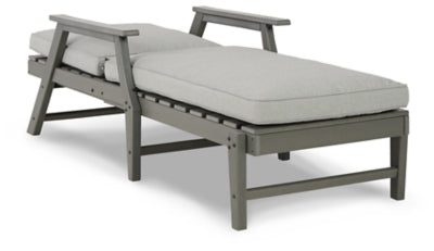 Ashley Visola Gray Chaise Lounge with Cushion