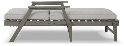 Ashley Visola Gray Chaise Lounge with Cushion