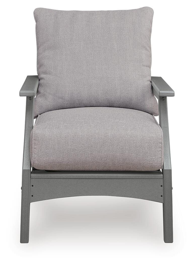 Ashley Lone View Bay Gray Outdoor Lounge Chair with Cushion (Set of 2)