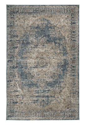 Ashley South Blue Beige 5' x 7' Rug