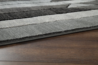 Ashley Chayse Black Gray 5' x 6'7" Rug