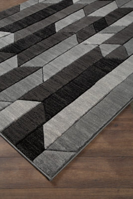 Ashley Chayse Black Gray 5' x 6'7" Rug