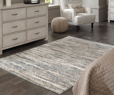 Ashley Gizela Ivory Beige Gray 5'3" x 7'3" Rug