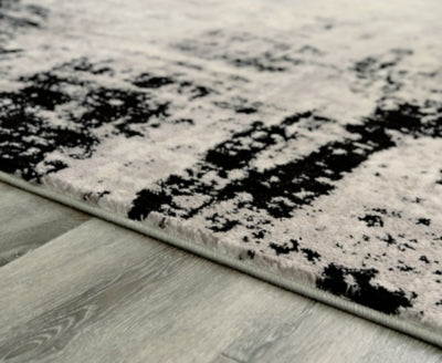 Ashley Zekeman Black Cream Gray 5'3" x 7'7" Rug