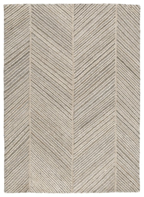 Ashley Leaford Taupe Brown Gray 5' x 7' Rug