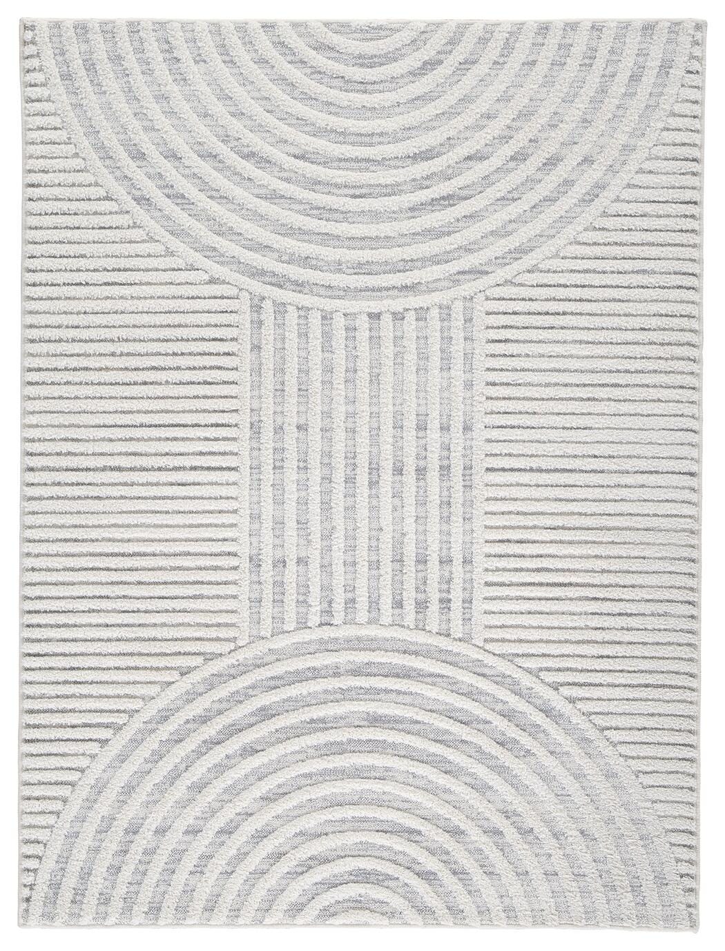 Ashley Lambworth Gray Cream 5'3" x 7' Rug
