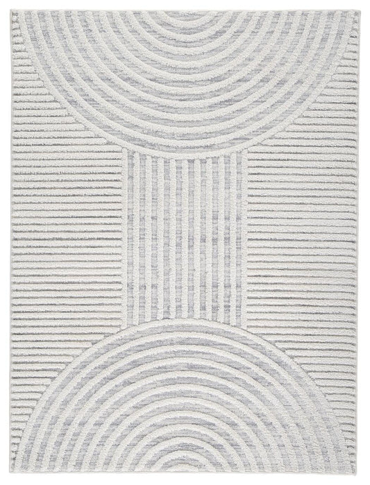 Ashley Lambworth Gray Cream 5'3" x 7' Rug