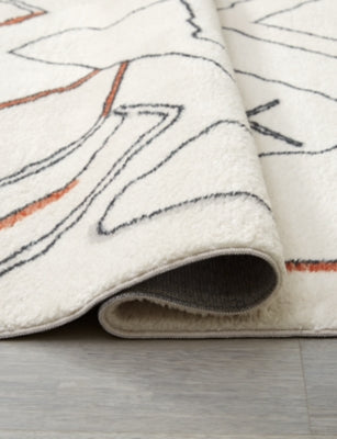 Ashley Cadeworth Multi 7'6" x 11'1" Washable Rug