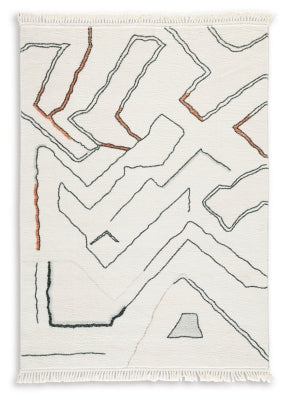 Ashley Cadeworth Multi 7'6" x 11'1" Washable Rug