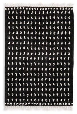 Ashley Minston Black White 5' x 7' Rug