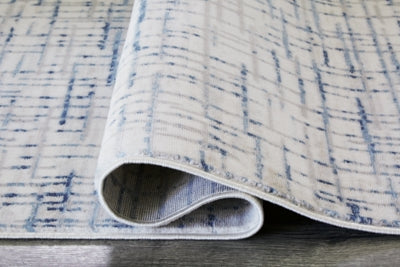 Ashley Beckfille Blue Gray Cream 5' x 7' Rug