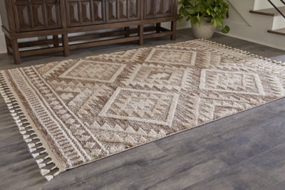 Ashley Odedale Tan Cream 8' x 10' Rug