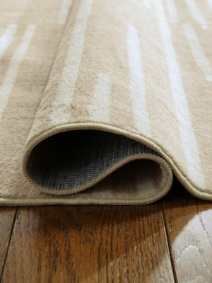Ashley Ardenville Tan Cream 5' x 7'1" Washable Rug