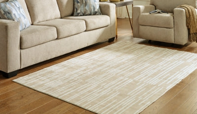 Ashley Ardenville Tan Cream 5' x 7'1" Washable Rug