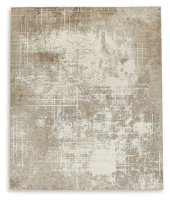 Ashley Grifflain Tan Brown Gray 7'10" x 10'3" Washable Rug