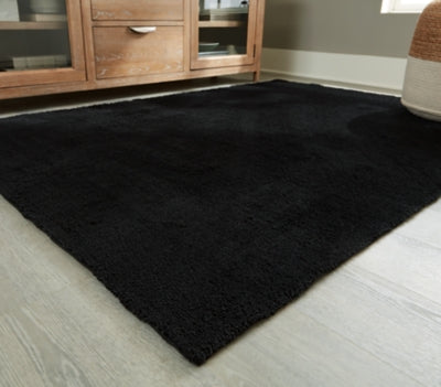 Ashley Anaben Black 5' x 7' Washable Rug