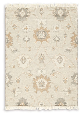 Ashley Calkin Linen Gray Caramel 5' x 7' Rug