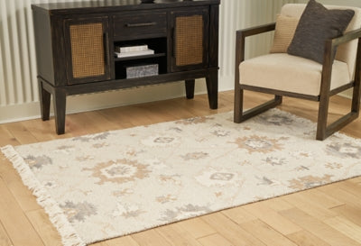 Ashley Calkin Linen Gray Caramel 5' x 7' Rug