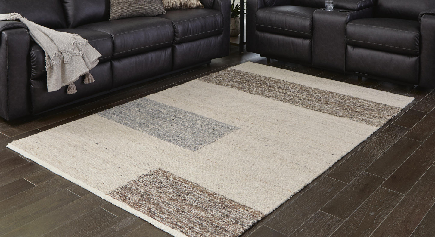 Ashley Barus Beige Brown Gray 5' x 7' Rug