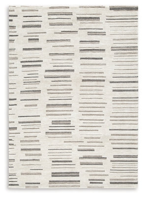 Ashley Leesdale Ivory Brown Black 5' x 7' Rug