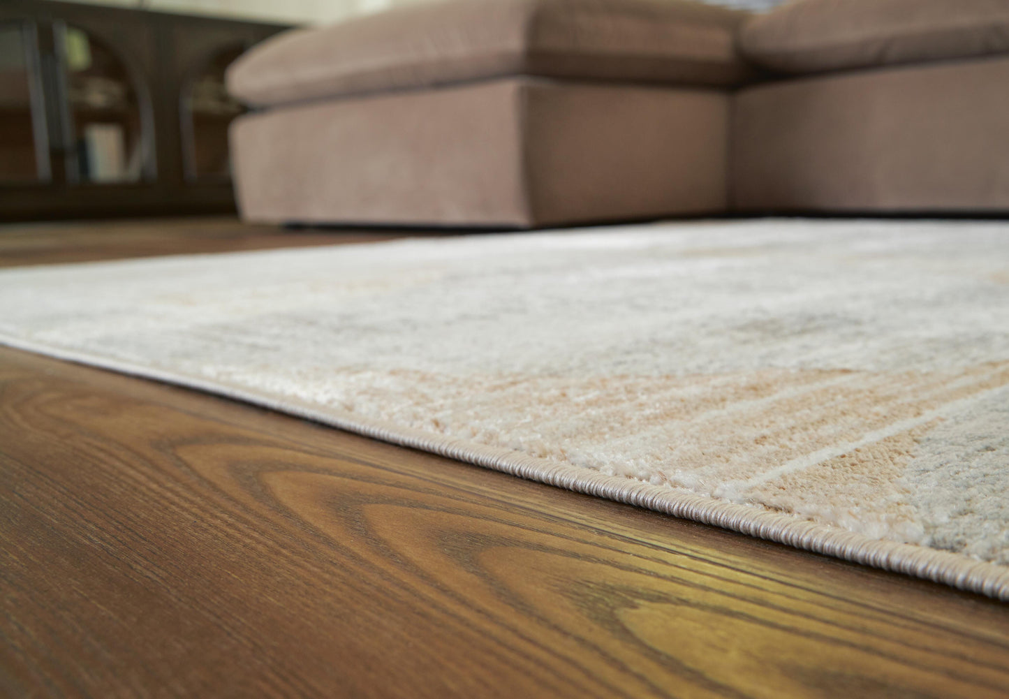 Ashley Truward Linen Gray Caramel 5' x 7' Rug