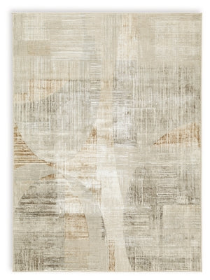 Ashley Truward Linen Gray Caramel 5' x 7' Rug