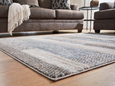 Ashley Sethburn Cream Brown Gray 5' x 7' Rug