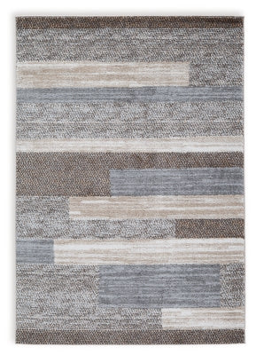 Ashley Sethburn Cream Brown Gray 8' x 10' Rug