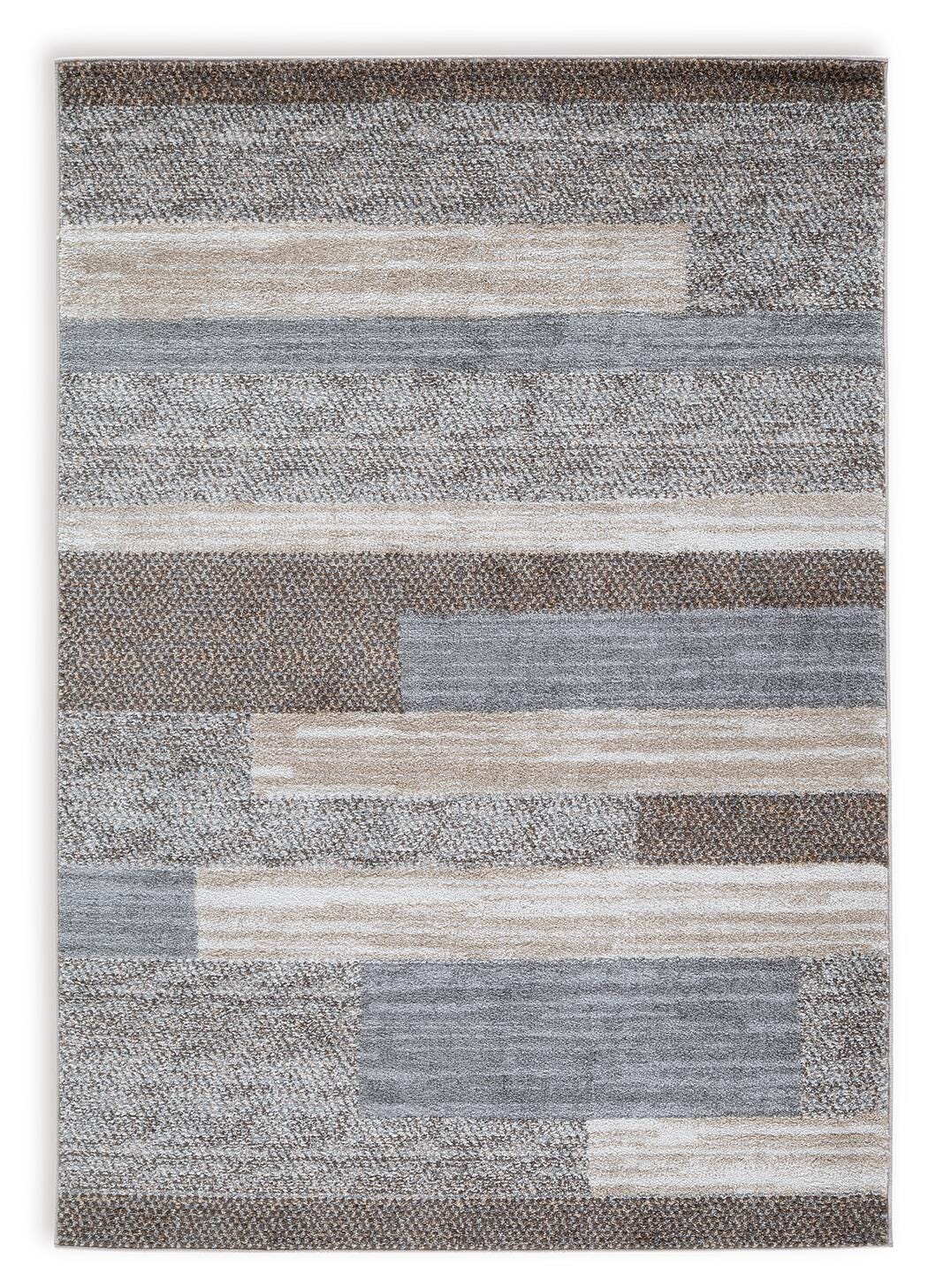 Ashley Sethburn Cream Brown Gray 5' x 7' Rug