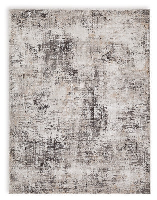 Ashley Elaning Black Gray Cream 5' x 7' Rug
