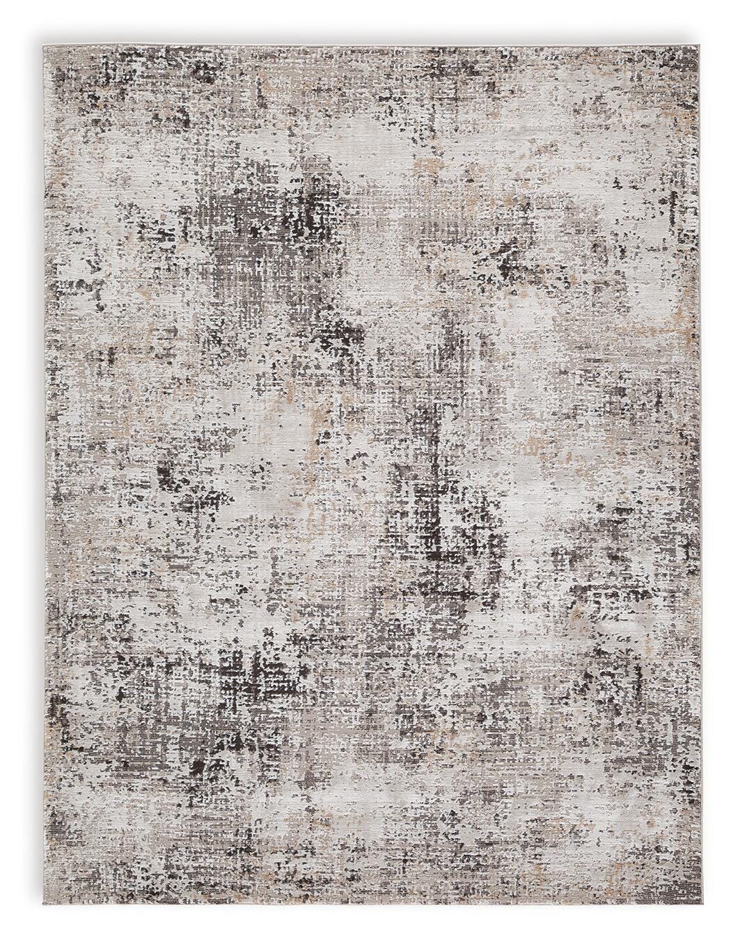 Ashley Elaning Black Gray Cream 5' x 7' Rug