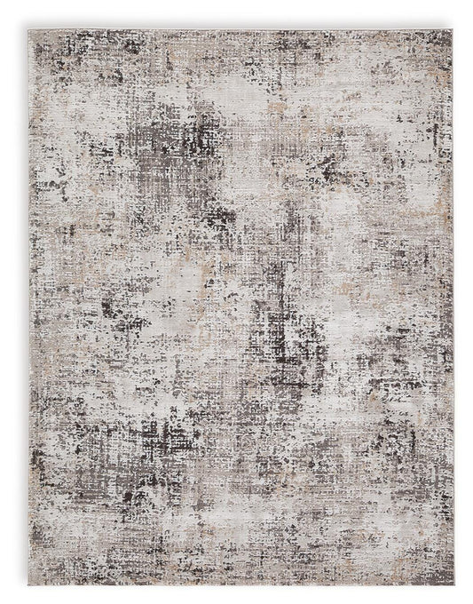Ashley Elaning Black Gray Cream 5' x 7' Rug
