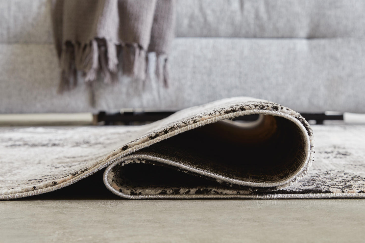 Ashley Langwell Black Gray White 5' x 7' Rug