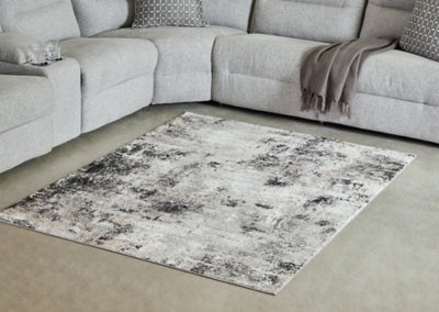 Ashley Langwell Black Gray White 5' x 7' Rug
