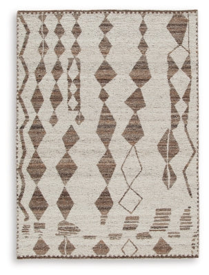 Ashley Brettler Beige Brown 5' x 7' Rug