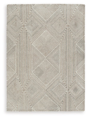 Ashley Jadott Beige Brown 5' x 7' Rug