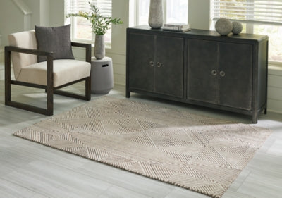 Ashley Jadott Beige Brown 5' x 7' Rug
