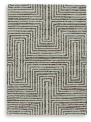 Ashley Jossen Ivory Gray 5' x 7' Rug