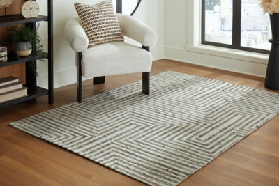 Ashley Jossen Ivory Gray 5' x 7' Rug