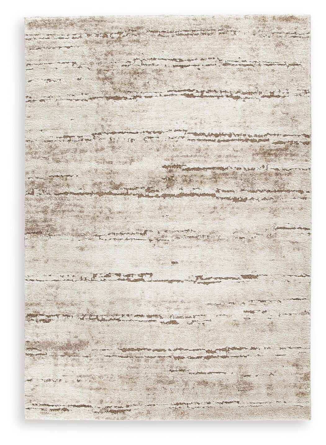 Ashley Kasney Cream Brown 5' x 7' Rug